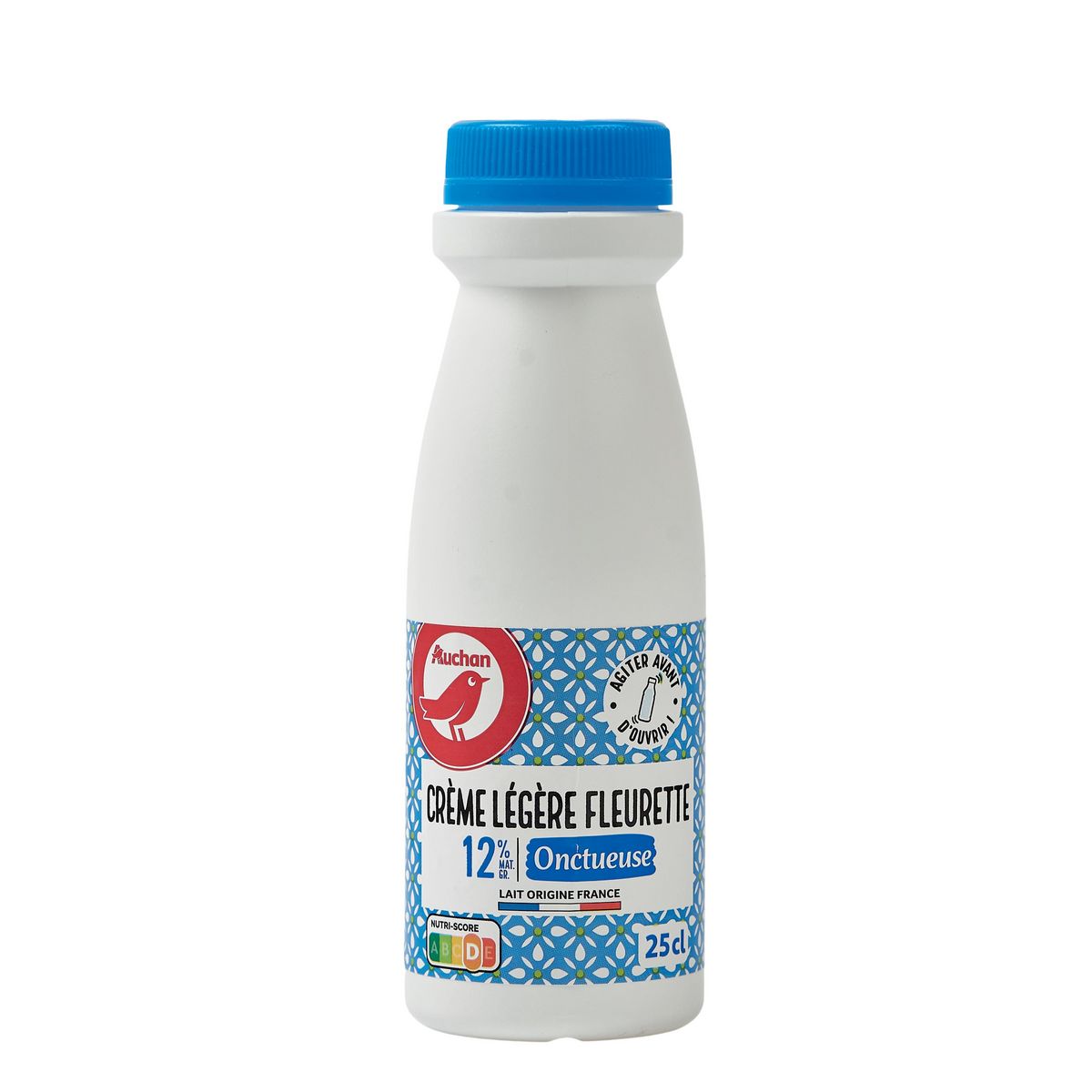 AUCHAN Crème fraîche fleurette légère et onctueuse 12% MG 25cl