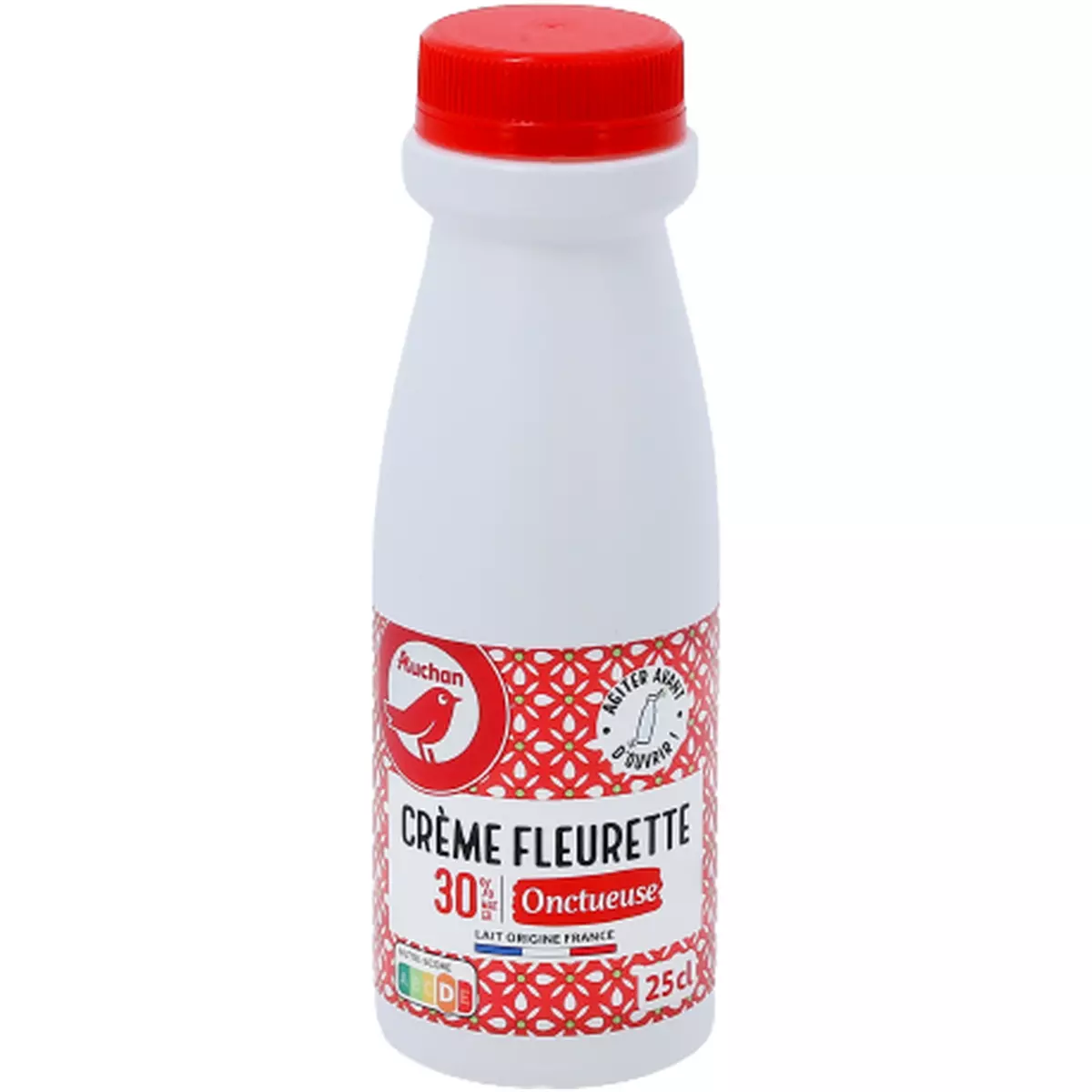 AUCHAN Crème fraîche fleurette entière onctueuse 30% mg 25cl