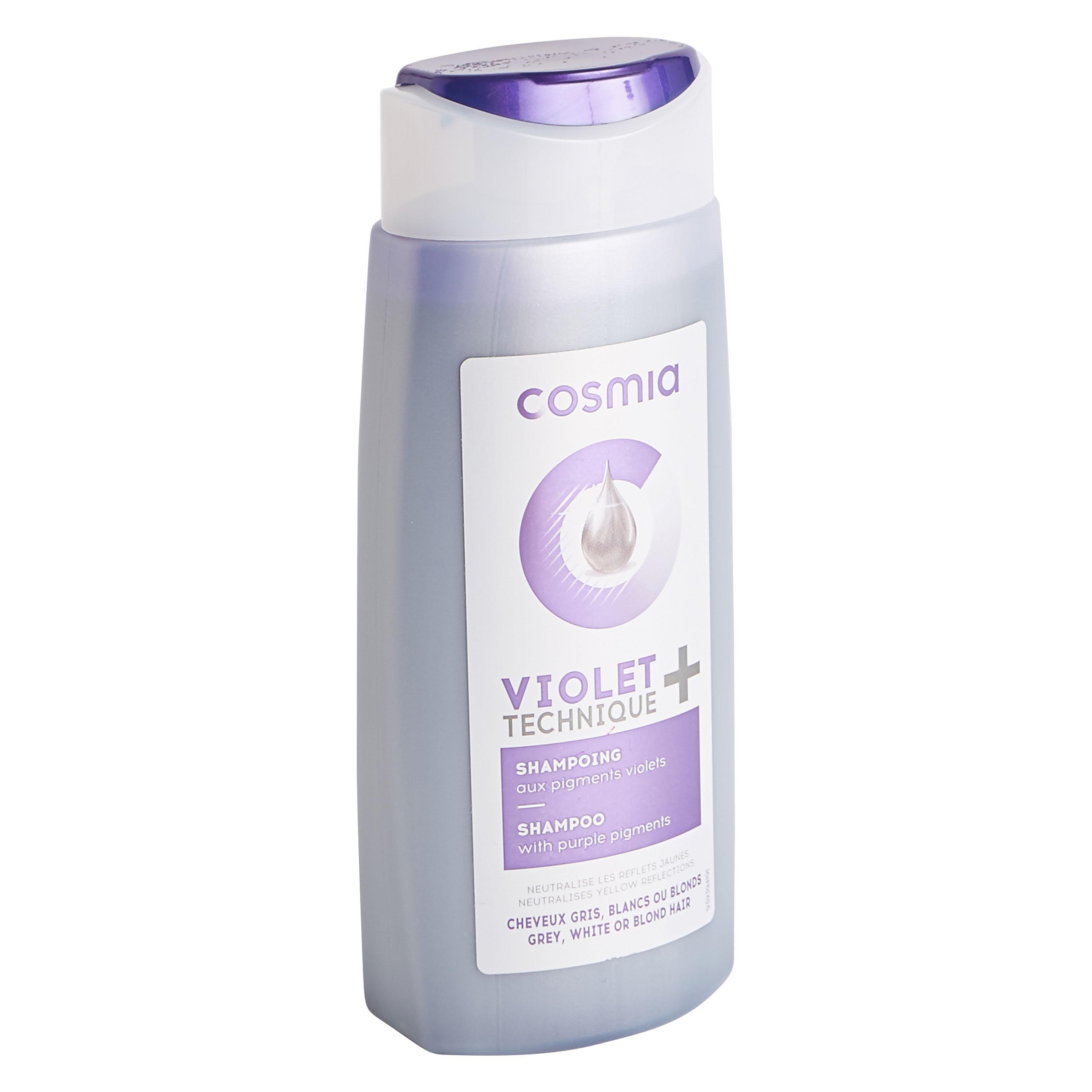 Voir la diapositive 2 : COSMIA Violet technique + shampooing aux pigments violets pour cheveux gris blancs ou blonds 250ml
