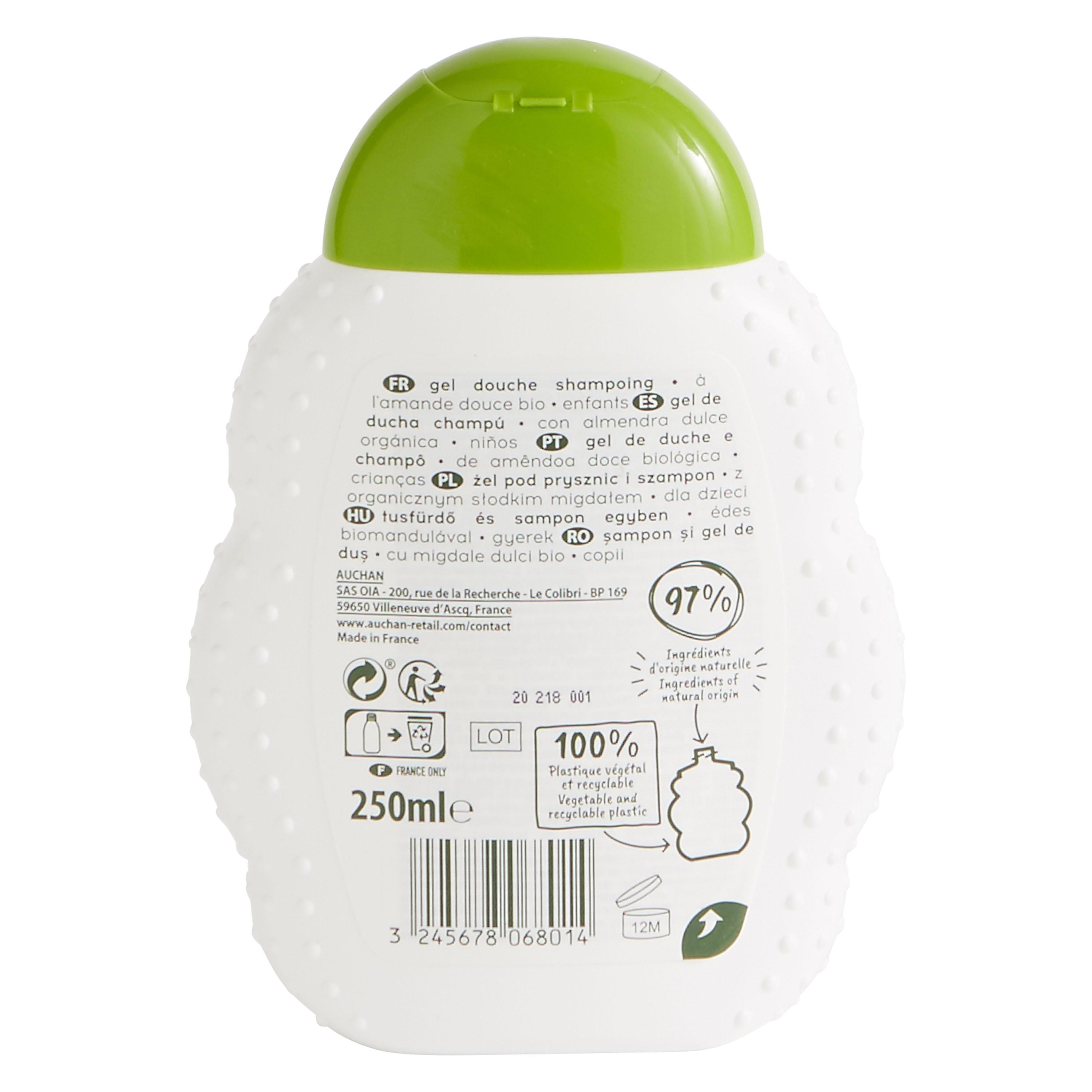 Voir la diapositive 3 : COSMIA KIDS BIO Gel douche shampooing à l'amande douce 250ml