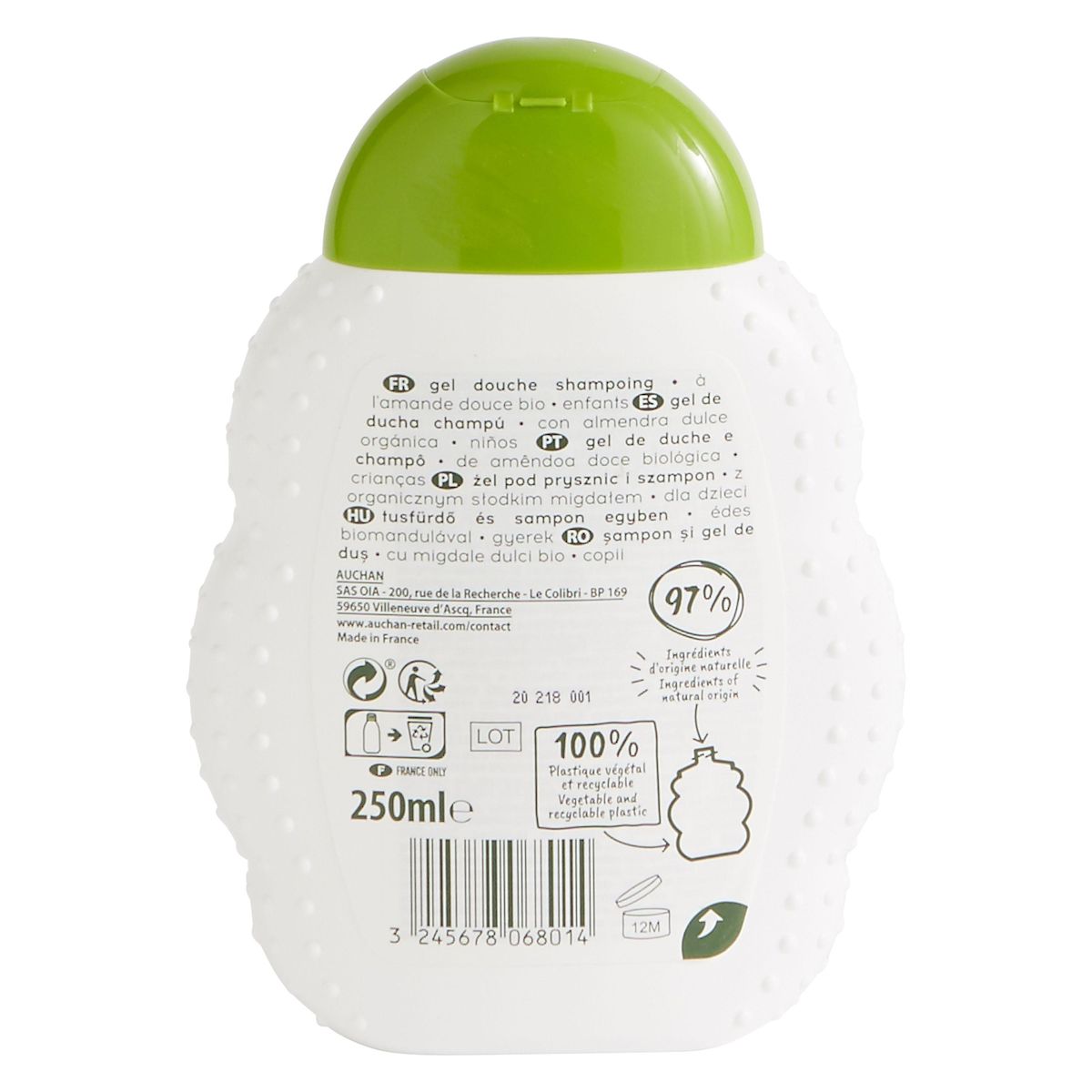 COSMIA KIDS BIO Gel douche shampooing à l'amande douce 250ml