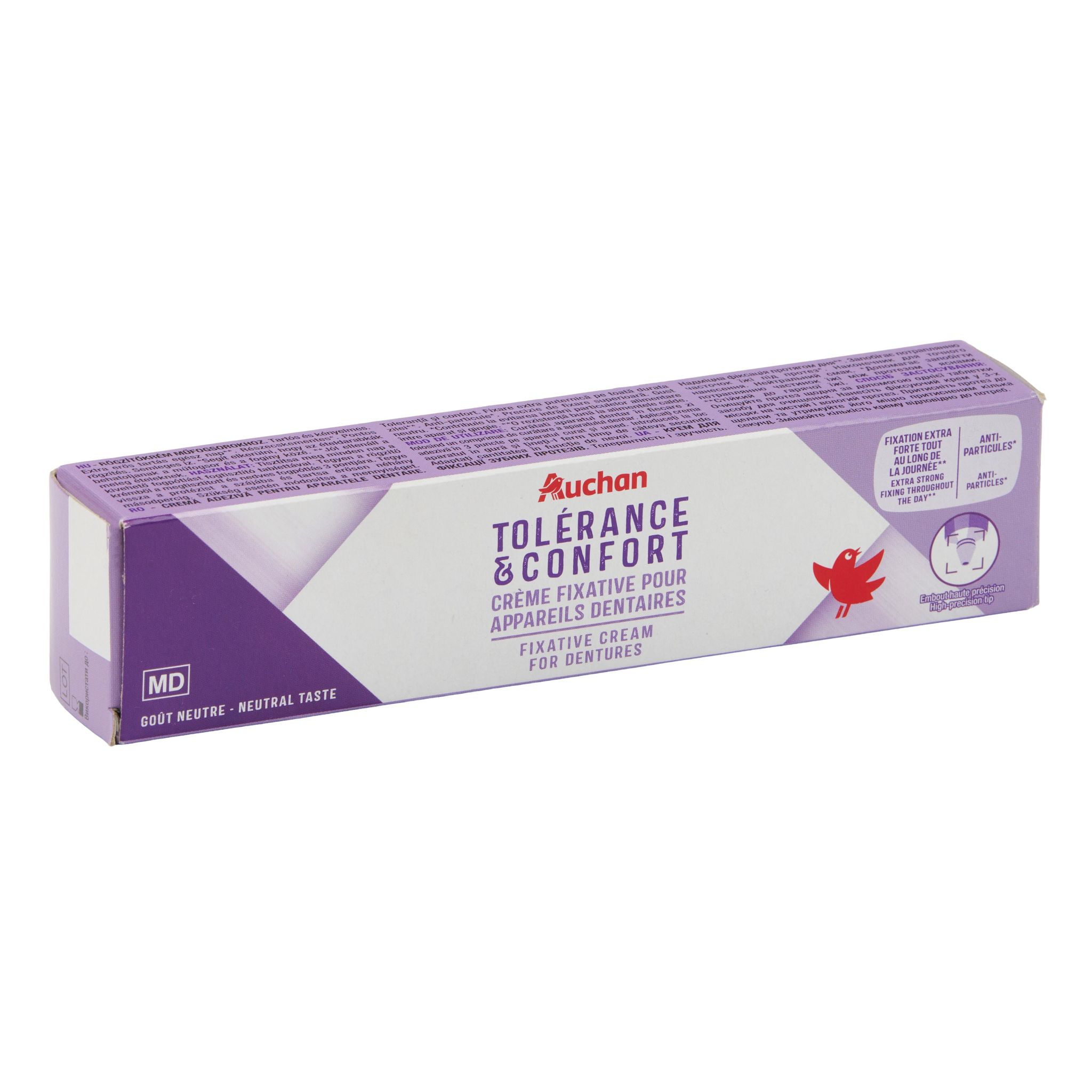 Voir la diapositive 6 : AUCHAN Crème fixative pour appareils dentaires 40g