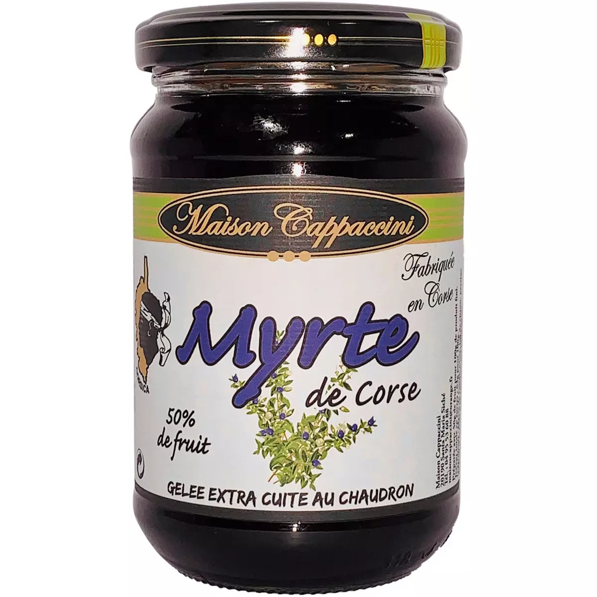 MAISON CAPPACCINI Gelée de myrte de Corse 50% de fruit 350g