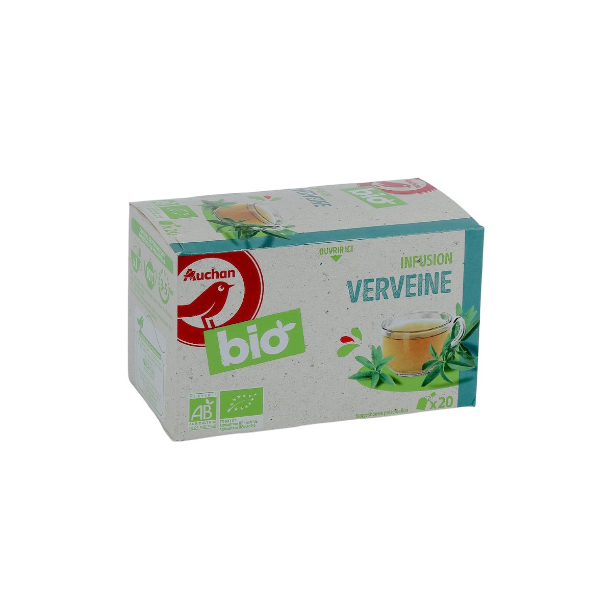 AUCHAN BIO Infusion verveine 20 sachets 26g