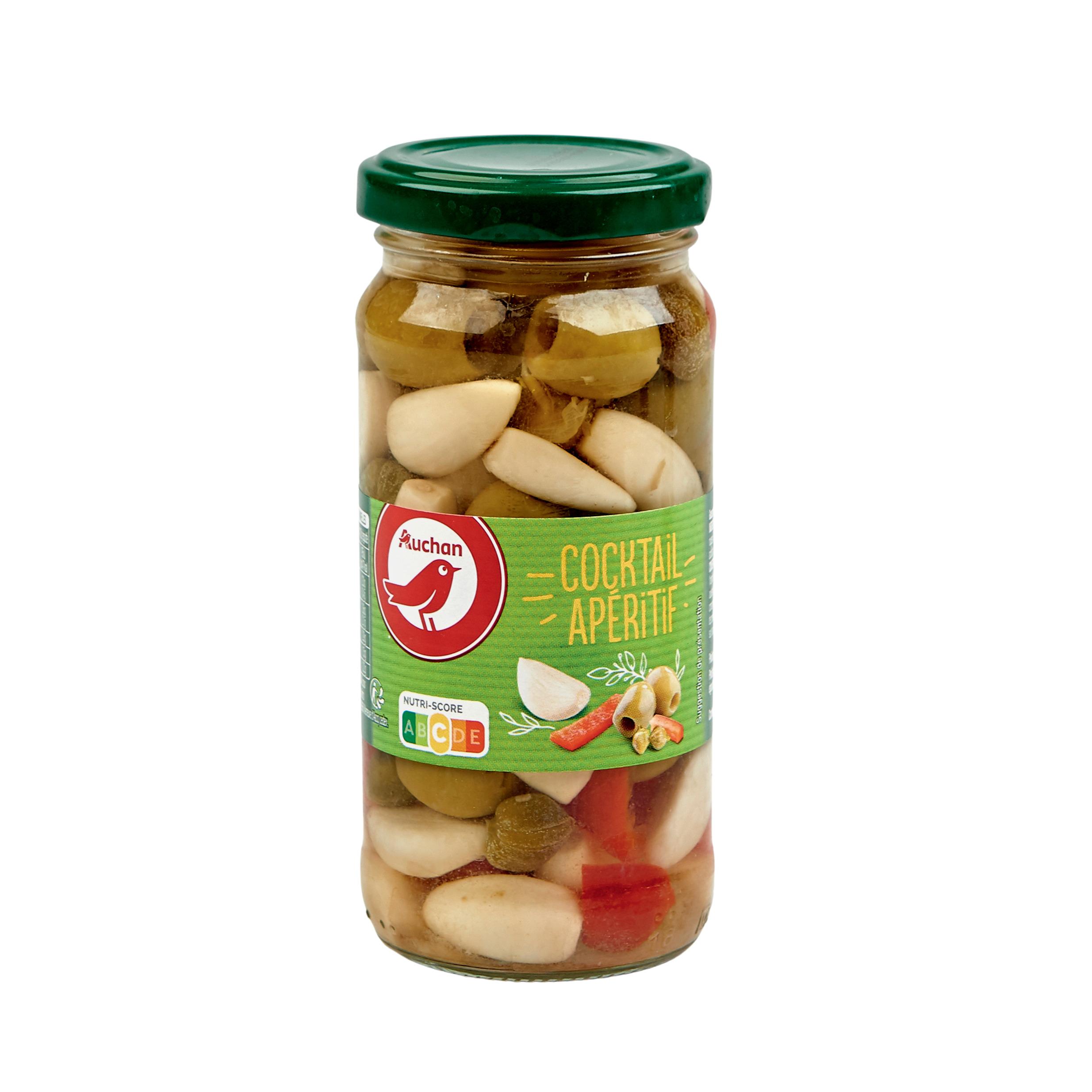 Voir la diapositive 2 : AUCHAN Cocktail apéritif en bocal 240g