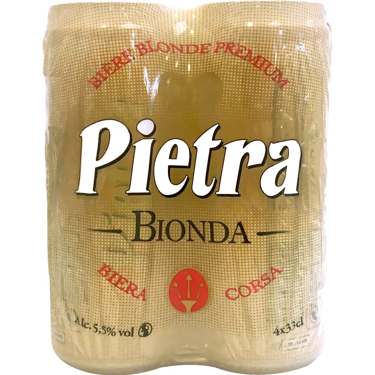 PIETRA Bière blonde de Corse 5,5% boîtes 4x33cl