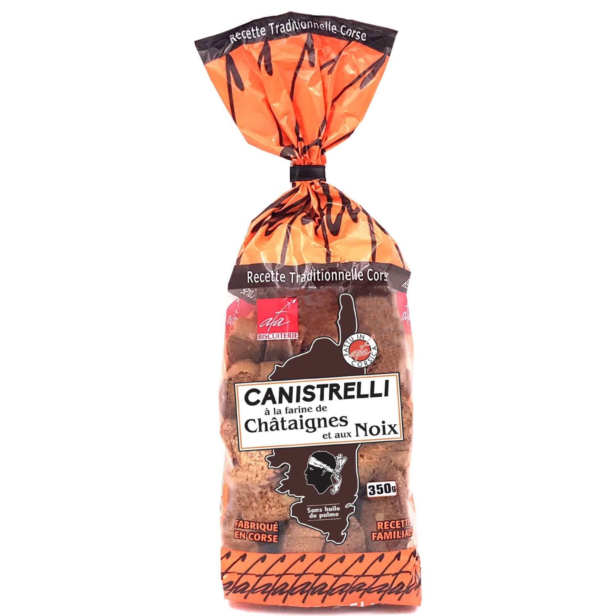 BISCUITERIE D'AFA Canistrelli à la farine de châtaignes et noix 350g