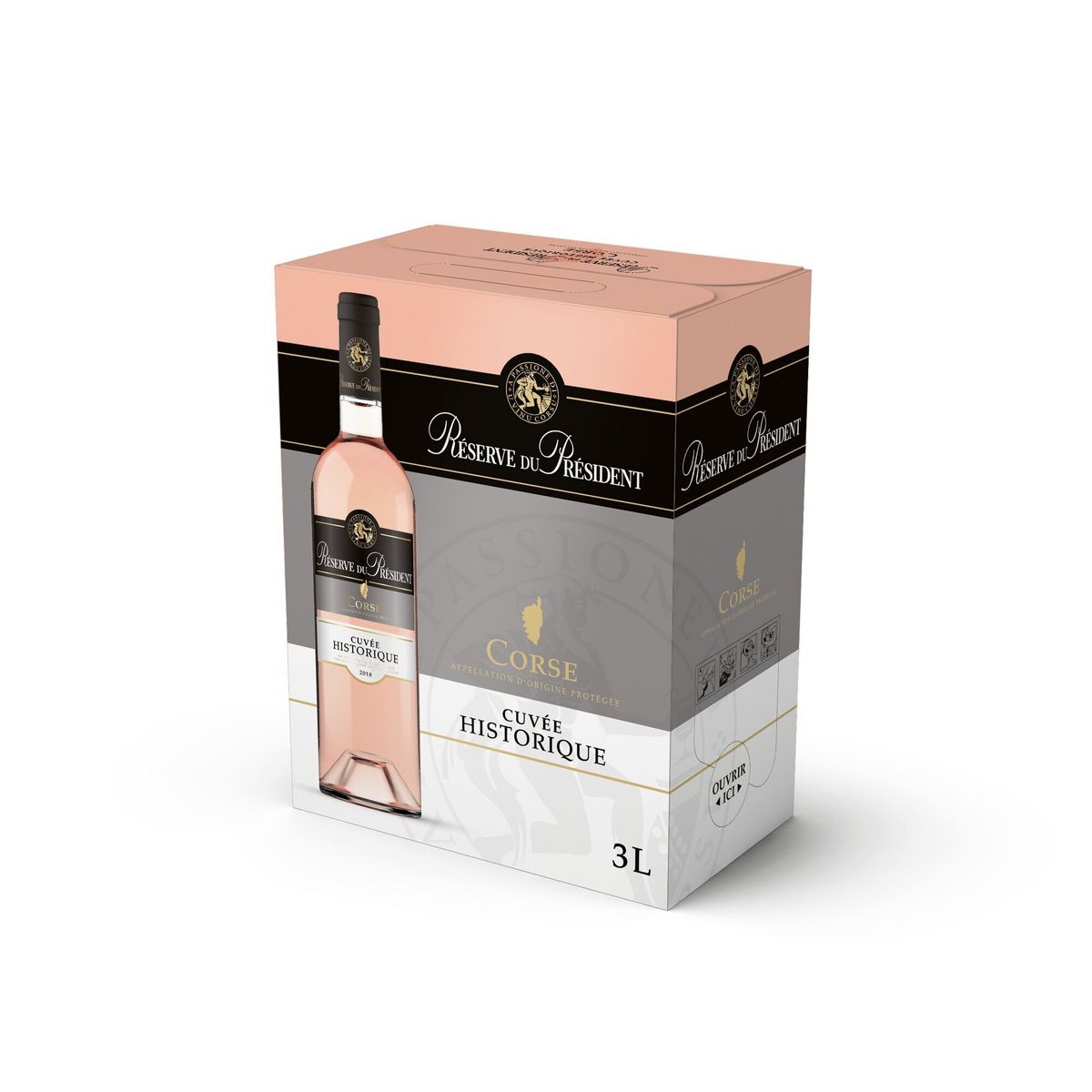 AOP Corse cuvée historique Réserve du Président rosé BIB / CUBI 3l