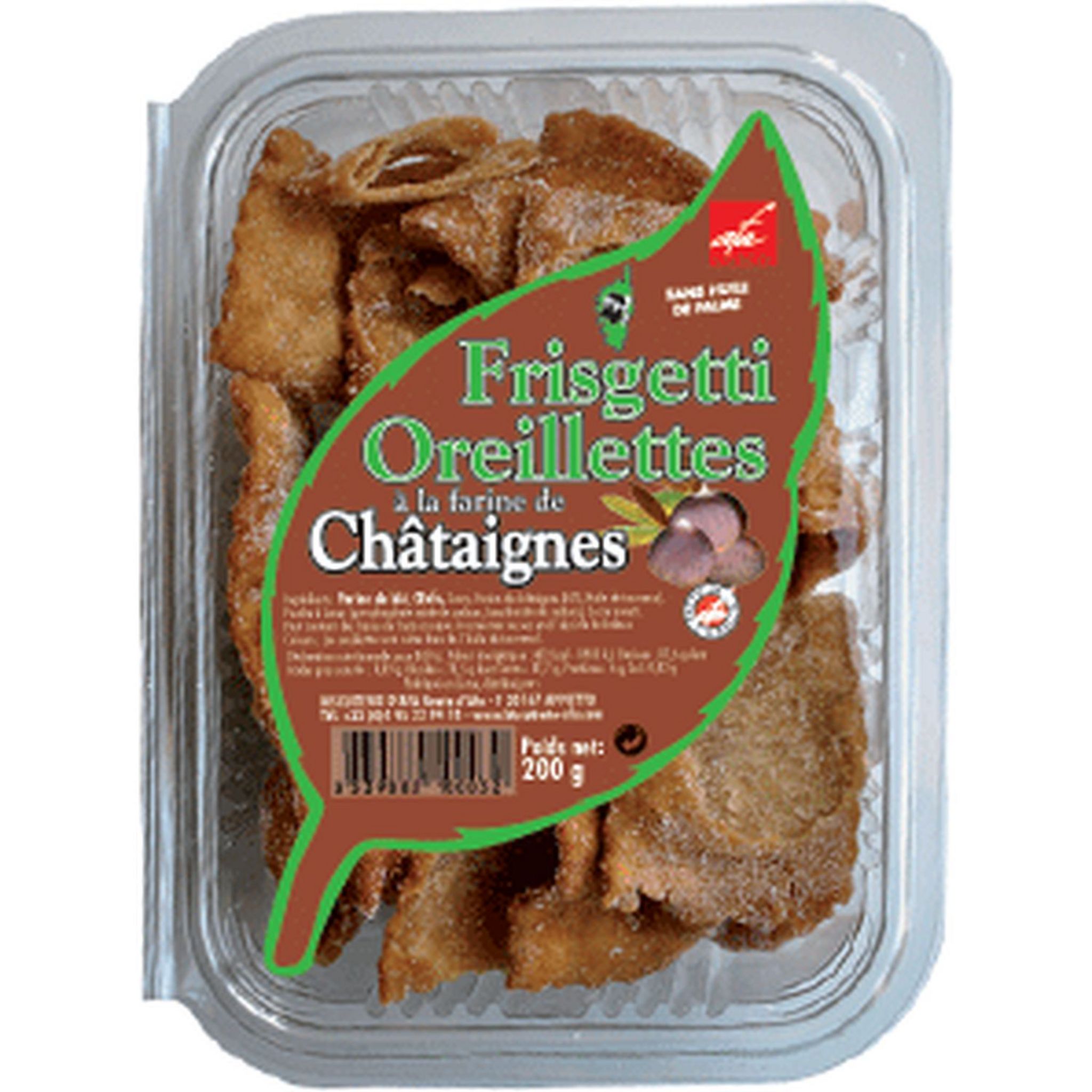 BISCUITERIE D'AFA Oreillettes Frisgetti à la farine de châtaignes 200g