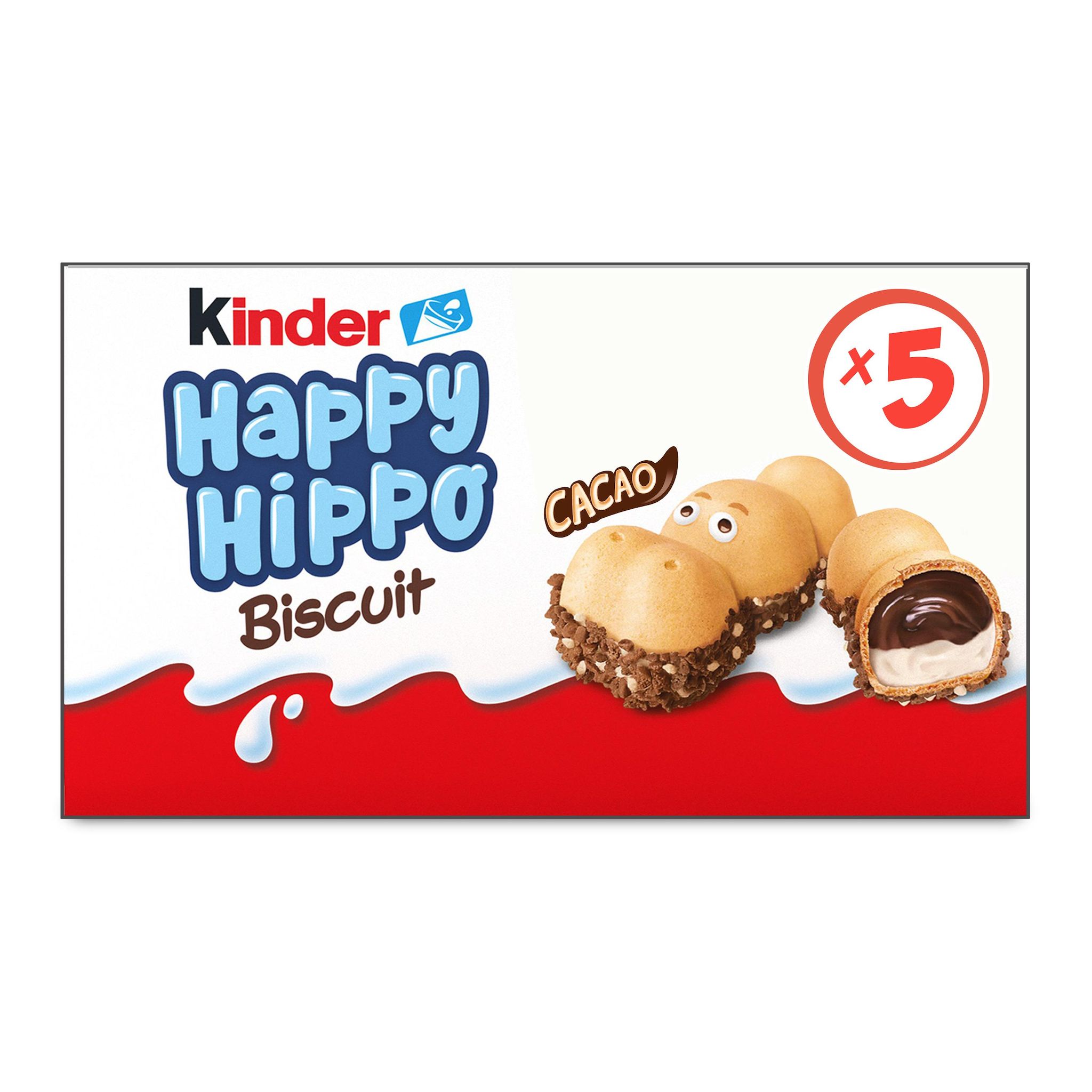Voir la diapositive 2 : KINDER Happy Hippo Biscuits fourrés cacao 103,5g