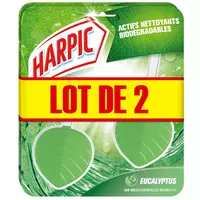 Harpic Bloc Cuvette Galet Hygiène Anti-Tartre (lot de 8 galets) 