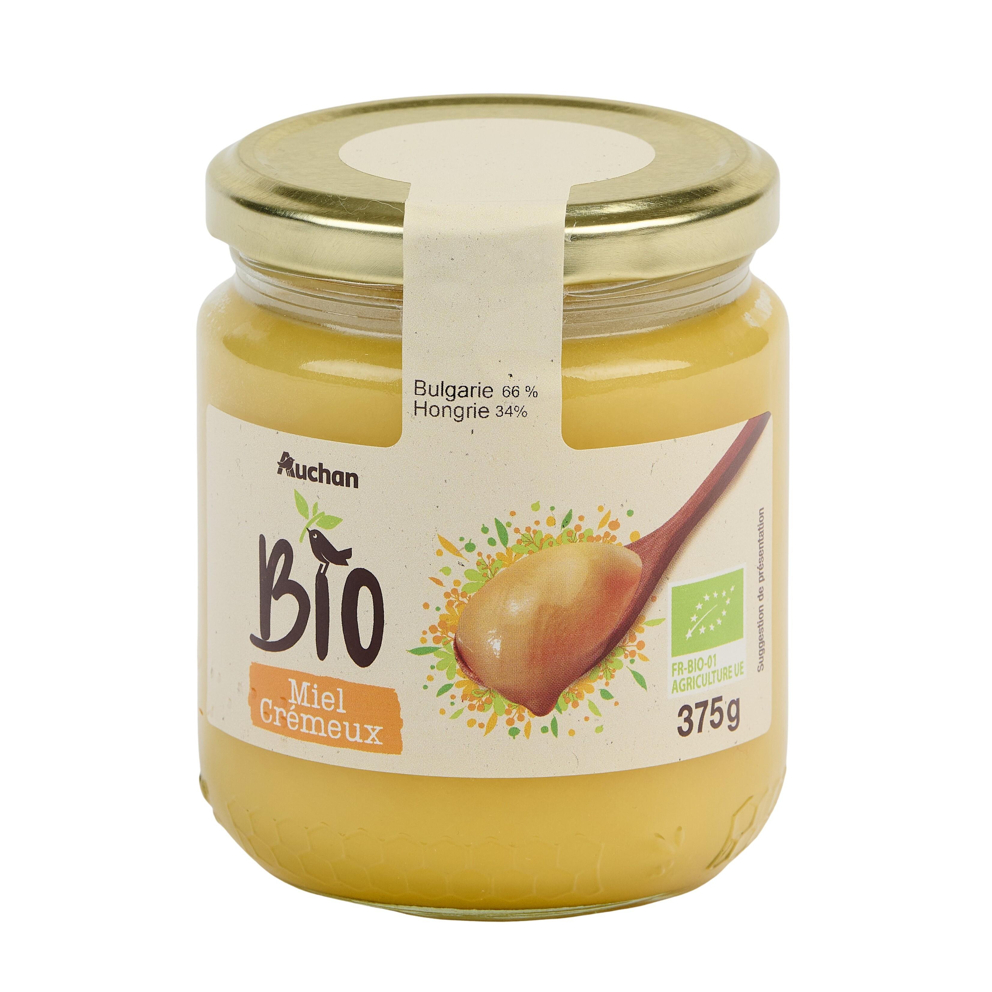 Voir la diapositive 2 : AUCHAN BIO Miel crémeux 375g