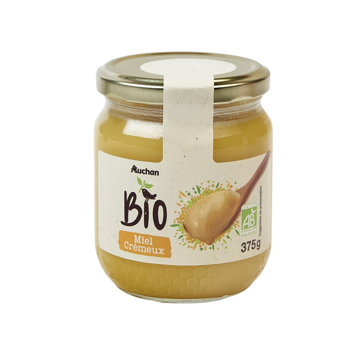 AUCHAN BIO Miel crémeux 375g