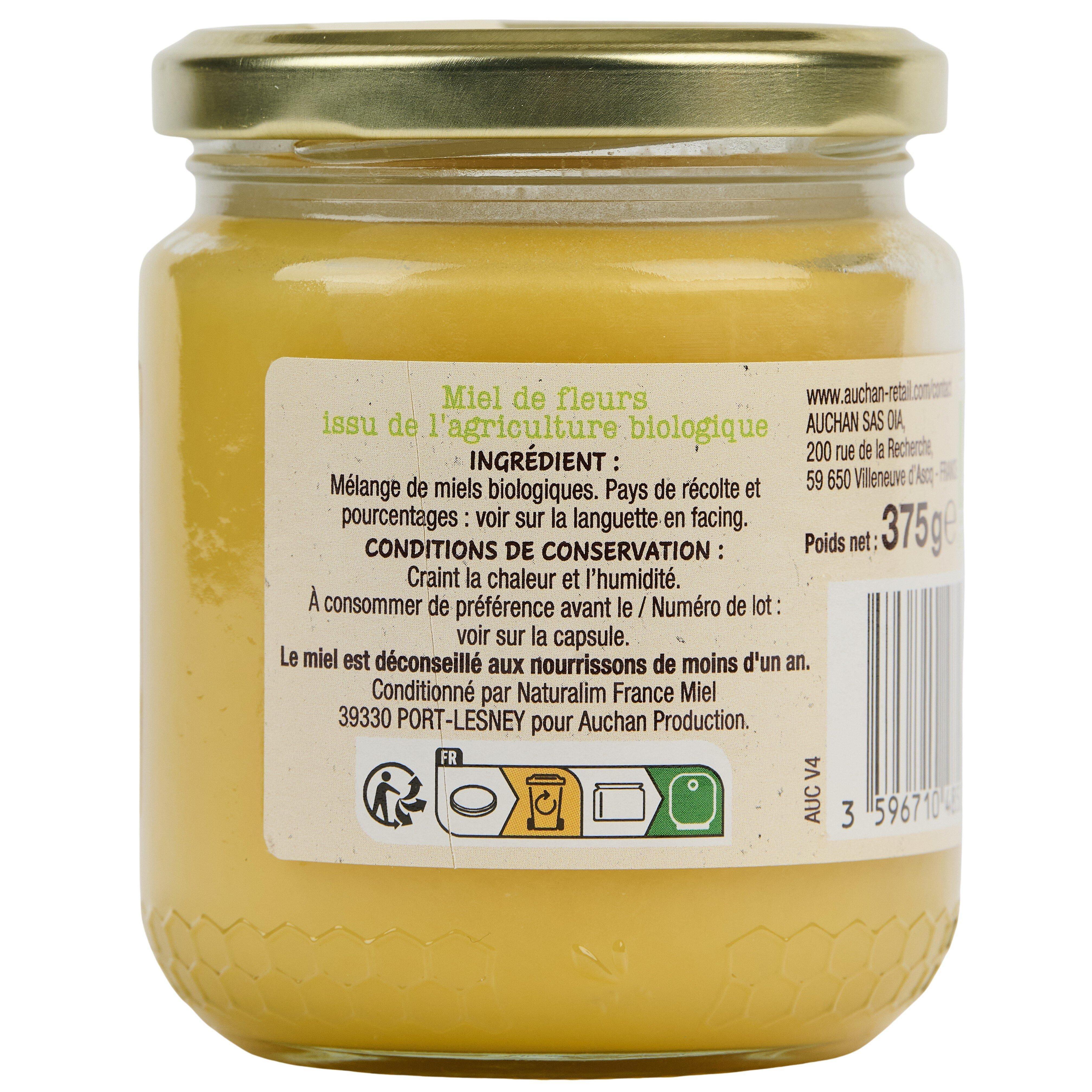 Voir la diapositive 4 : AUCHAN BIO Miel crémeux 375g