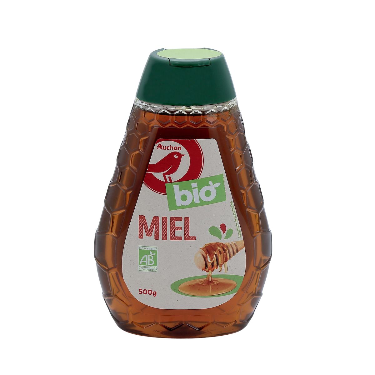 AUCHAN BIO Miel liquide flacon souple 500g