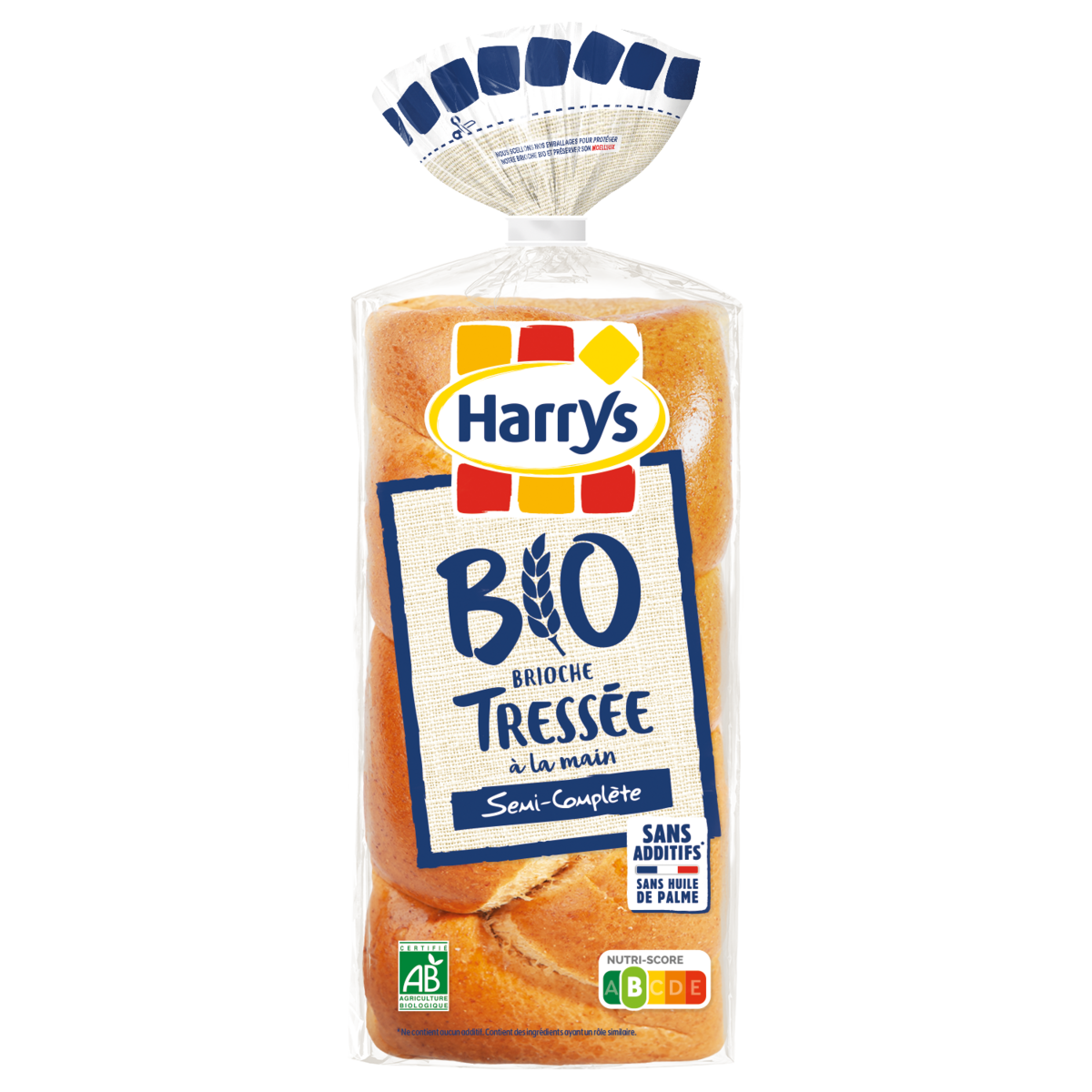 HARRYS Brioche semi complète bio tressé à la main 400g