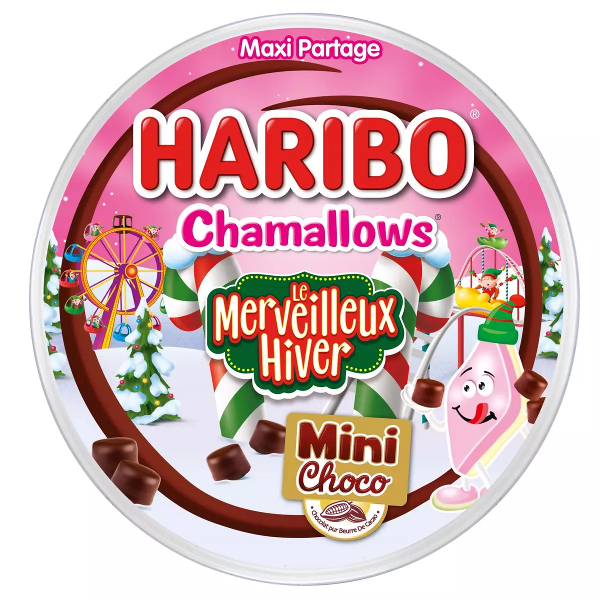 HARIBO L'Atelier des fêtes Chamallows mini choco 280g pas cher
