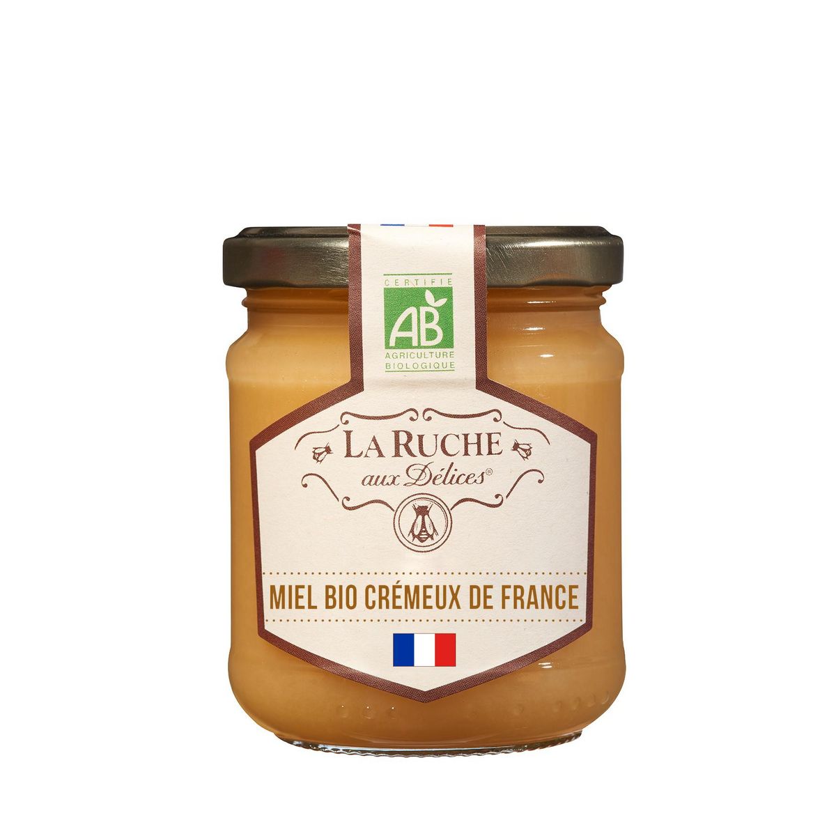 LA RUCHE AUX DELICES Miel bio crémeux de France 250g