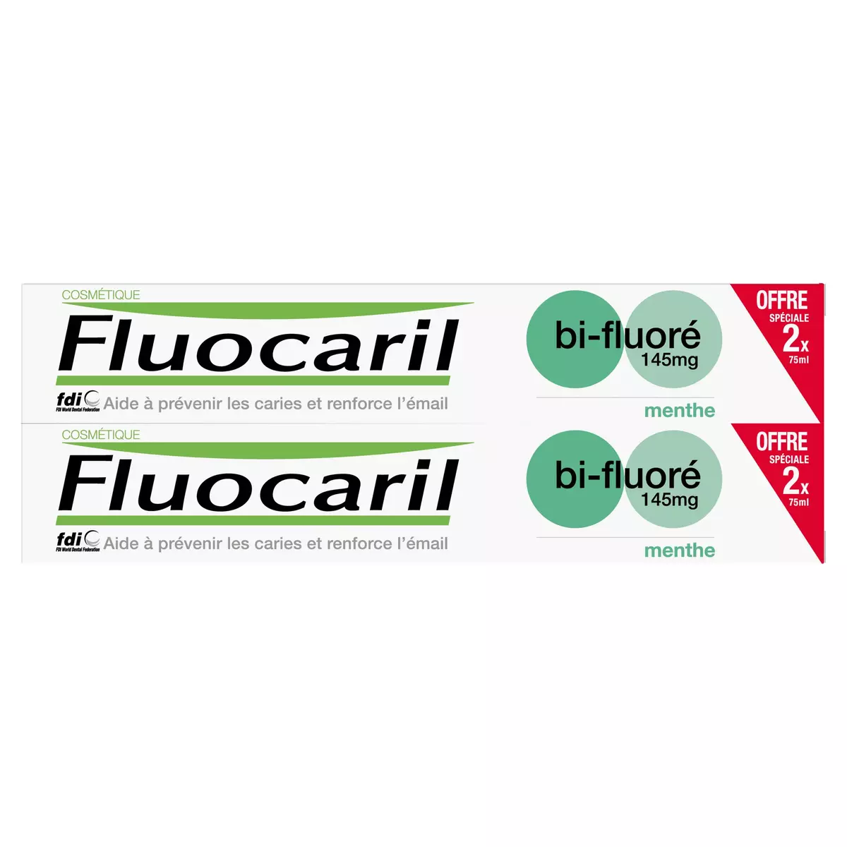FLUOCARIL Dentifrice bi-fluoré menthe 2x75ml