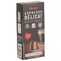 AUCHAN Capsules de café Espresso délicat fin et fruité intensité 6 compatible Nespresso 10 capsules 52g