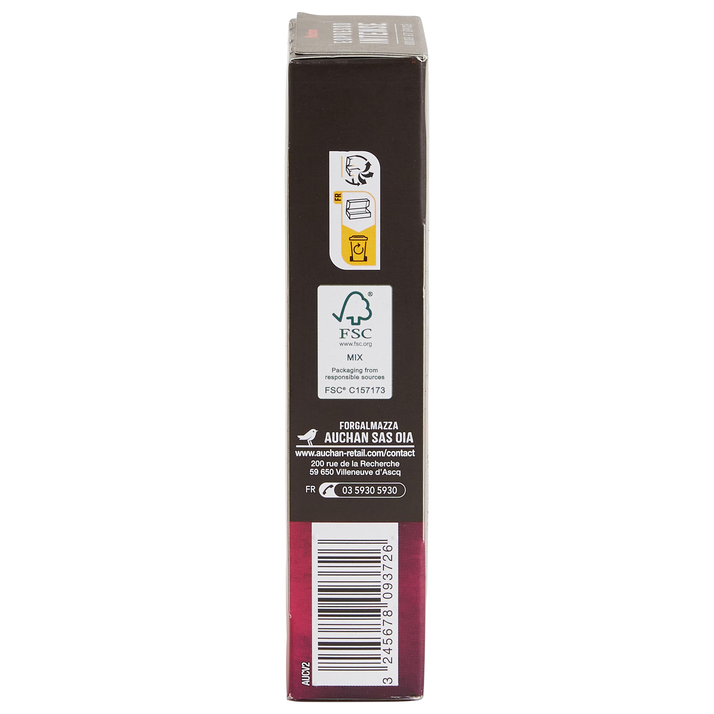Voir la diapositive 6 : AUCHAN Capsules de café Espresso intensité 10 compatibles Nespresso 10 capsules 52g