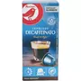 AUCHAN Capsules de café Espresso décaféiné intensité 6 compatibles Nespresso 10 capsules 52g