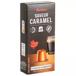 AUCHAN Capsules de café saveur caramel intensité 7 compatibles Nespresso 10 capsules 52g