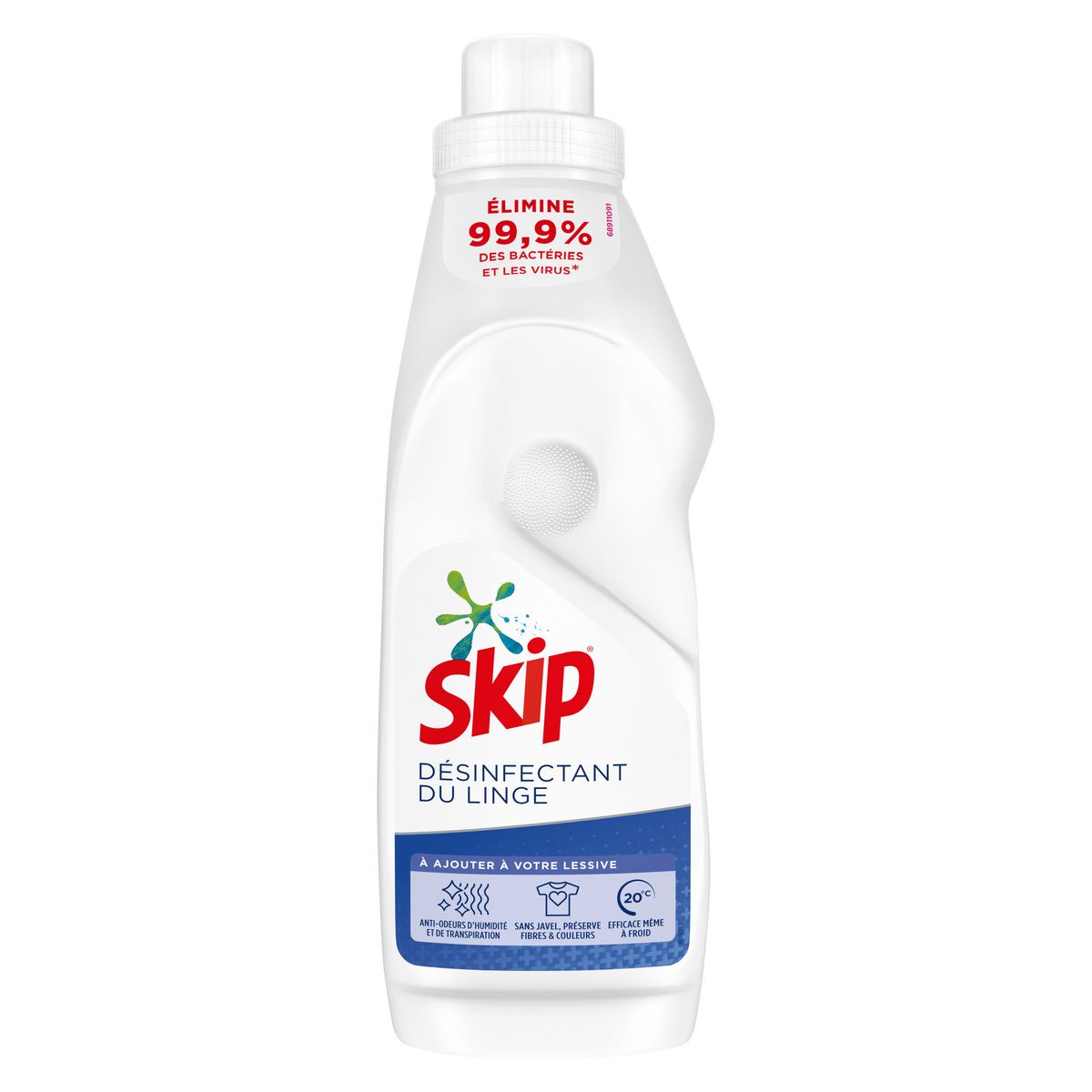SKIP Désinfectant du linge lessive liquide désinfecte et anti-odeurs 24 lavages 1,2l