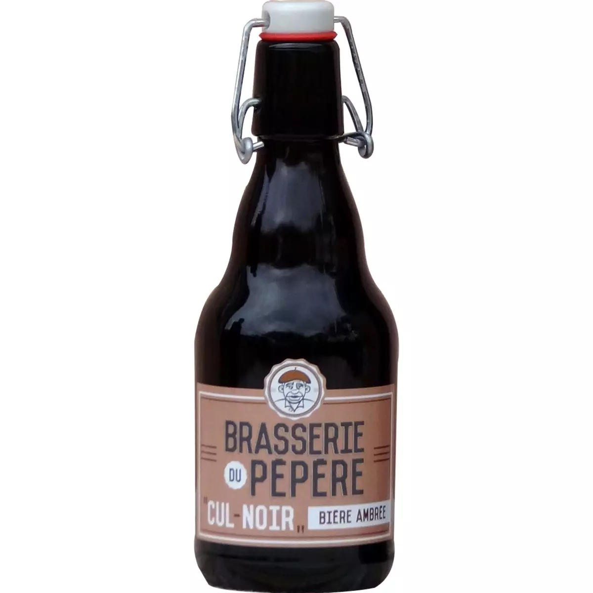 BRASSERIE DU PEPERE Bière ambrée Cul noir 6,5% bouteille 33cl