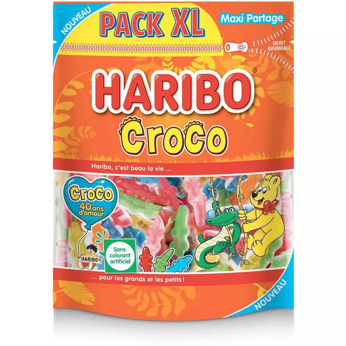 HARIBO Croco bonbons gélifiés 800g