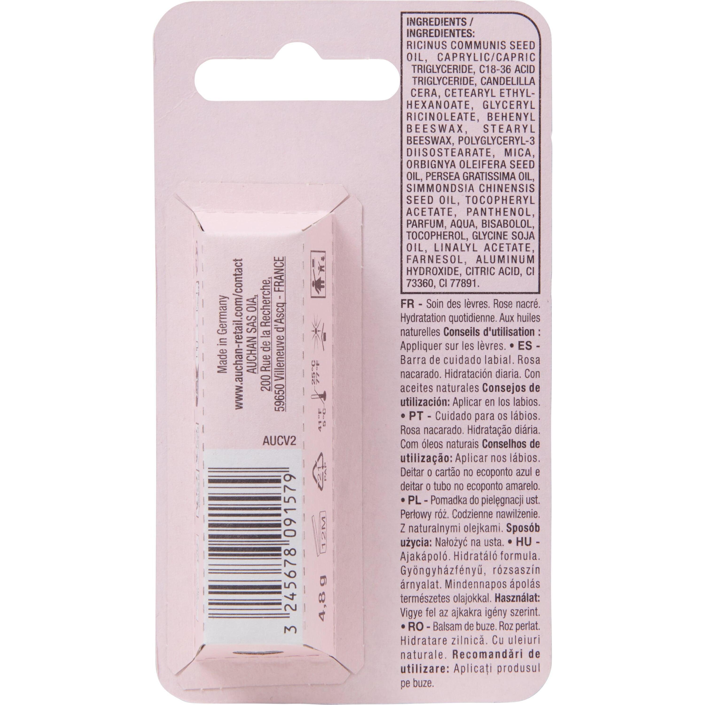 Voir la diapositive 2 : COSMIA Stick lèvres soin rose nacré 1 stick