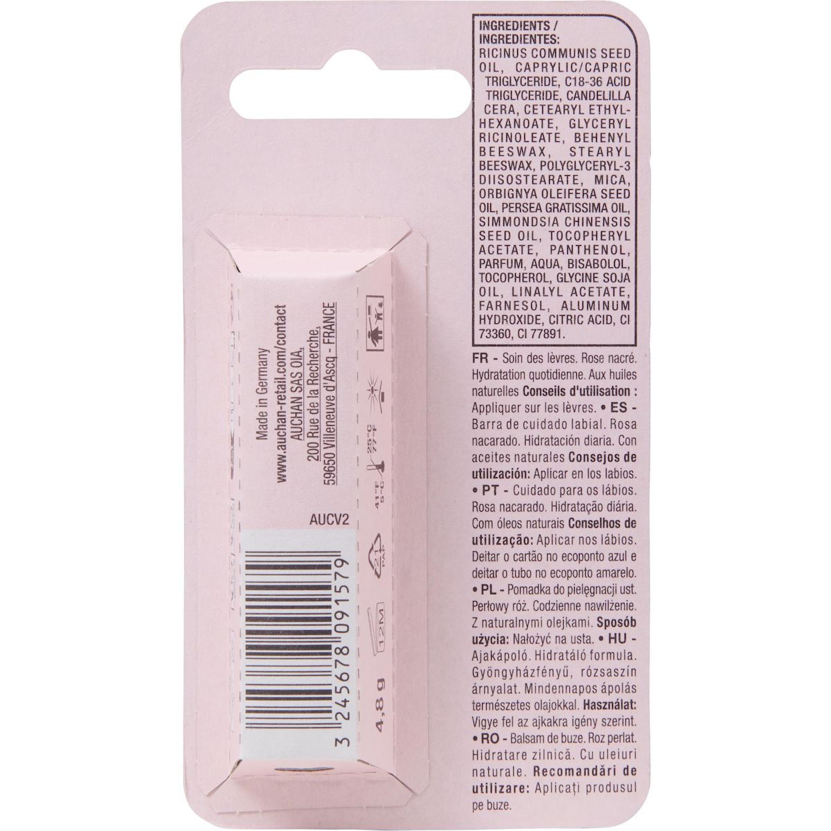 COSMIA Stick lèvres soin rose nacré 1 stick