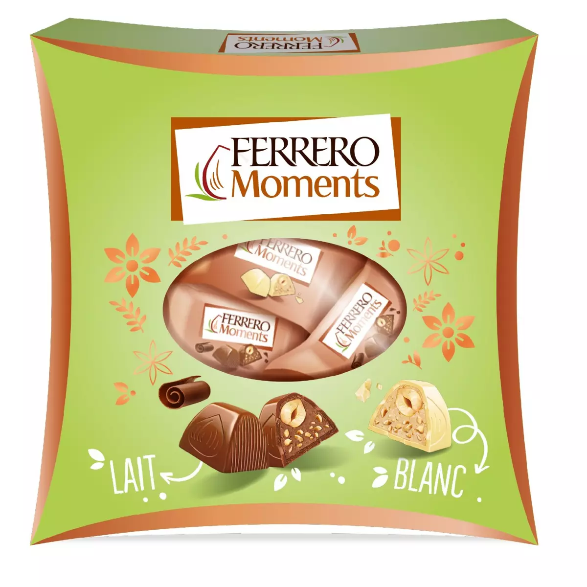 FERRERO Moments Assortiment de chocolats au lait et blanc 21 pièces  186g