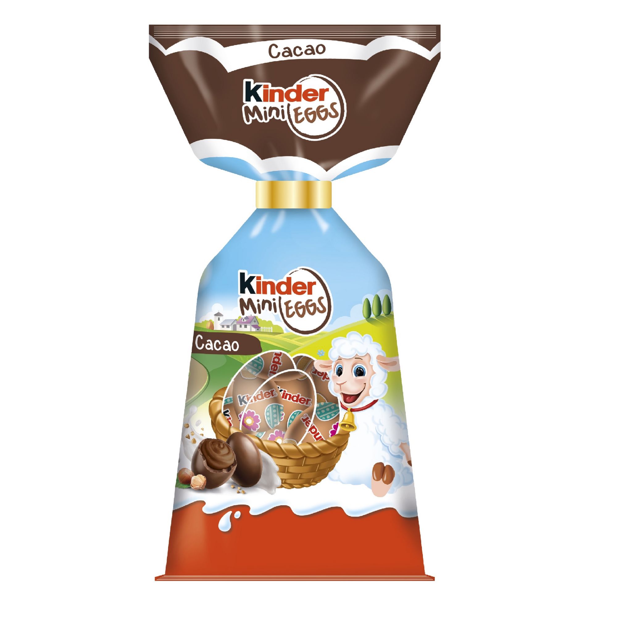 KINDER Mini Eggs Petits œufs de chocolat au lait avec fourrage lait, cacao et noisettes 182g