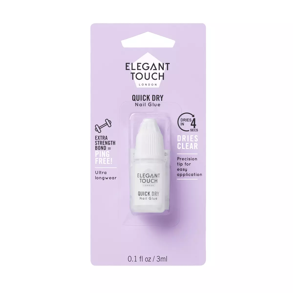 ELEGANT TOUCH Colle pour faux ongles quick dry 3ml