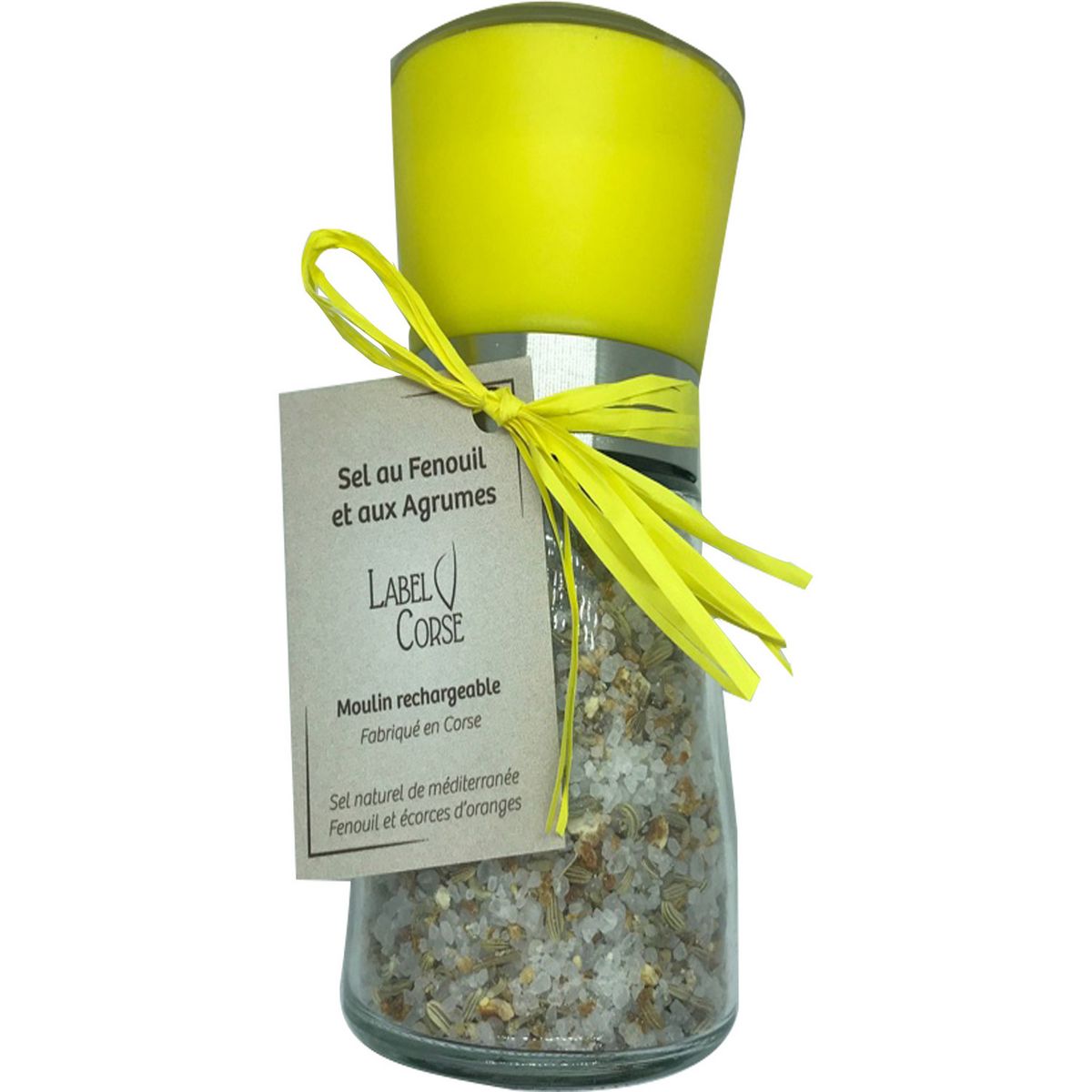 LABEL CORSE Sel au fenouil et aux agrumes moulin rechargeable 160g
