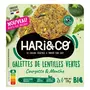 HARI&CO Galettes de lentilles vertes à la courgette et menthe bio 2 portions 170g