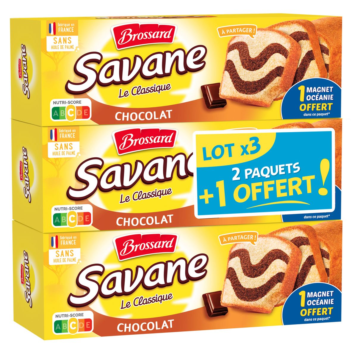 BROSSARD Le Classique savane au chocolat 2+1 offert 310g
