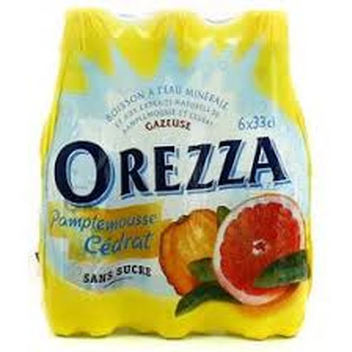OREZZA Eau minérale gazeuse aromatisée pamplemousse et cédrat bouteille ...