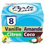 PERLE DE LAIT Yaourt brassé vanille amande citron coco 8x125g