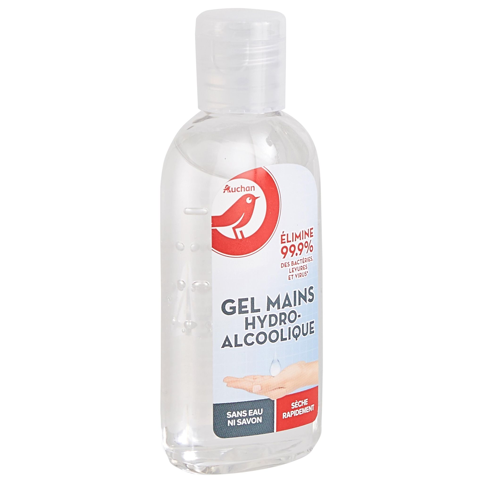 Voir la diapositive 3 : AUCHAN Gel mains hydroalcoolique 75ml