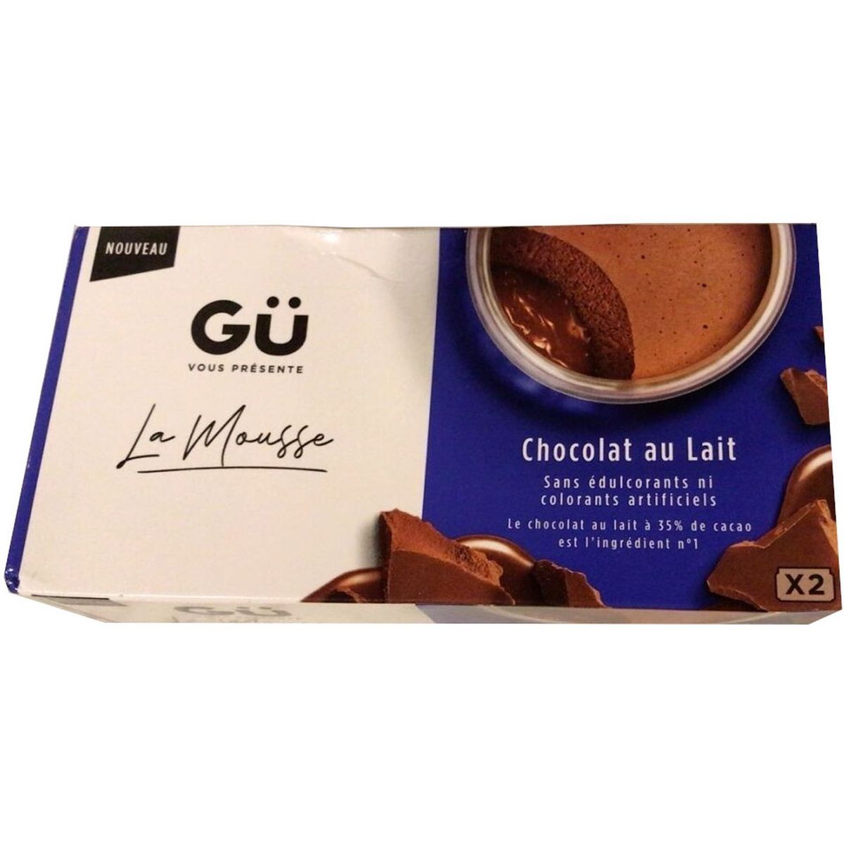 GU Mousse de chocolat au lait 2x70g