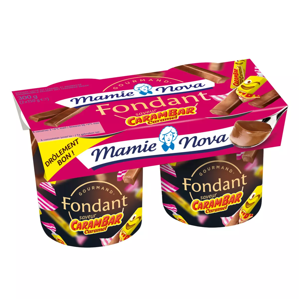 MAMIE NOVA Le fondant - Dessert saveur Carambar caramel 2x150g