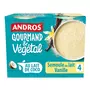 ANDROS Gourmand & Végétal Dessert au lait de coco semoule à la vanille de Madagascar 4x100g