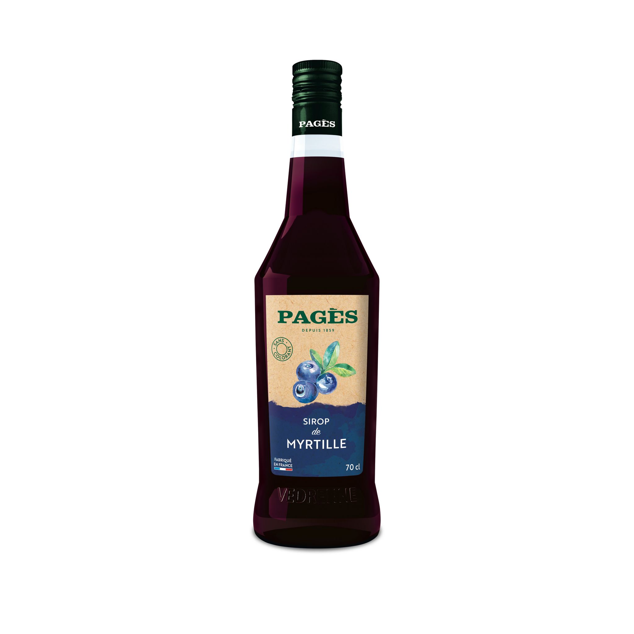 PAGES Sirop saveur myrtille 70cl