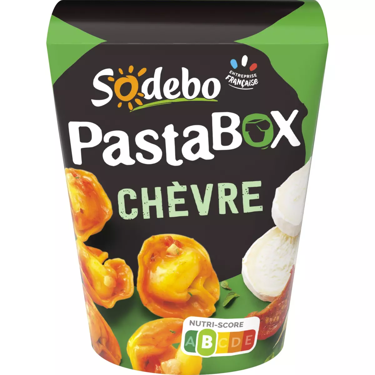SODEBO Pasta box Tortellini chèvre sauce tomate sans couverts 280g
