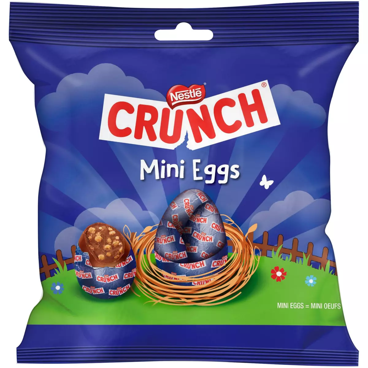 CRUNCH Mini Eggs Bonbons de chocolat au lait et céréales croustillantes 80g