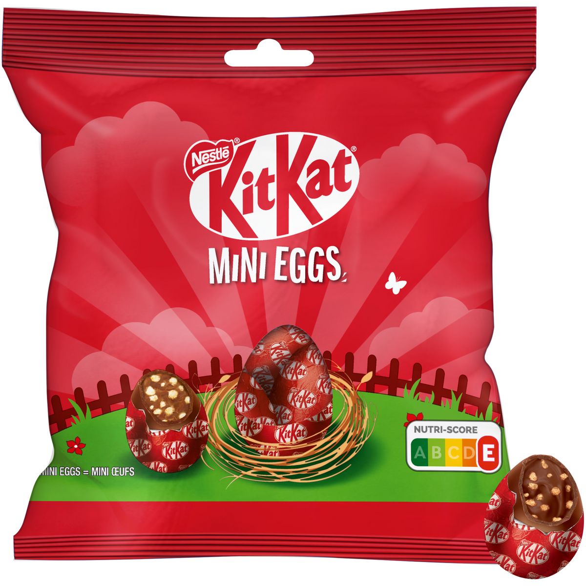 KIT KAT Mini Eggs Bonbons de chocolat au lait au riz croustillant et éclats de gaufrettes 90g