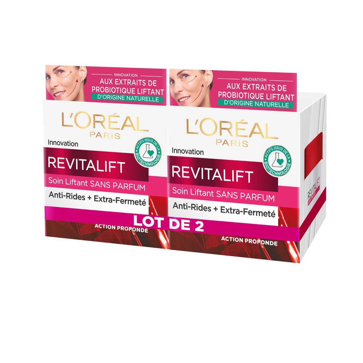 L'OREAL Revitalift soin jour sans parfum 2x50ml