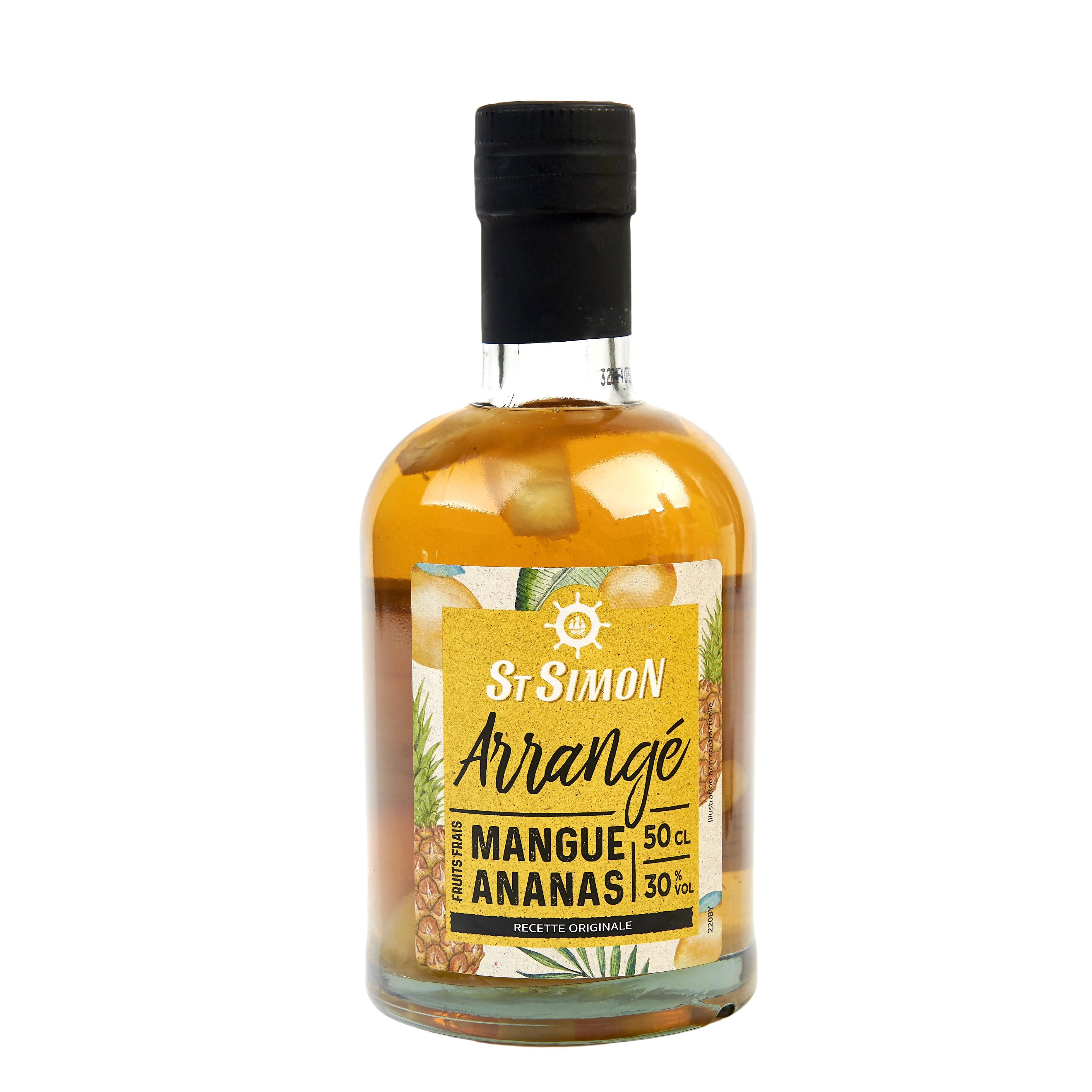 Voir la diapositive 2 : ST SIMON Boisson à base de rhum banane caramel 30% 50cl